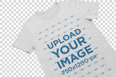 Transparent Tshirt Mockup over Colored Pasteboards 24739