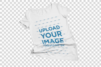 Transparent Mockup Featuring a T-Shirt and a Rose Nearby 41373-r-el2