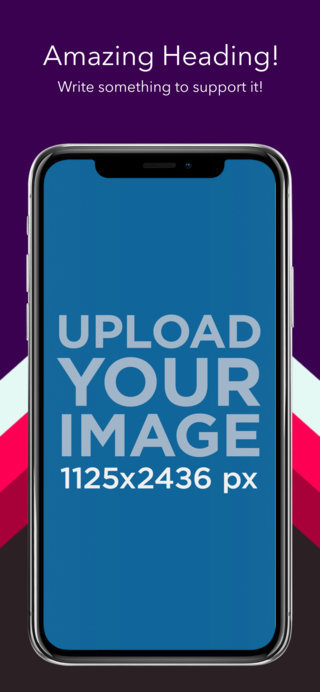 Mockup of an Phone 11 Pro iOS with a Customizable Backdrop