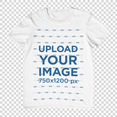 Transparent Mockup Featuring a Flat Lay T-Shirt