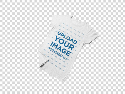 Transparent Mockup of a Tee Lying Frontwards 24293