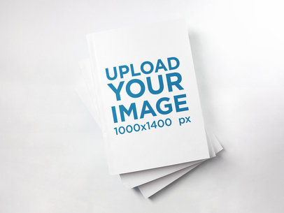 Three Messy Books Mockup on Top of One Another