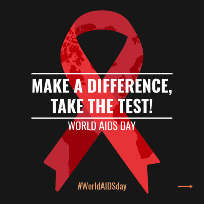 Instagram Post Design Generator for a World AIDS Day-Themed Carousel