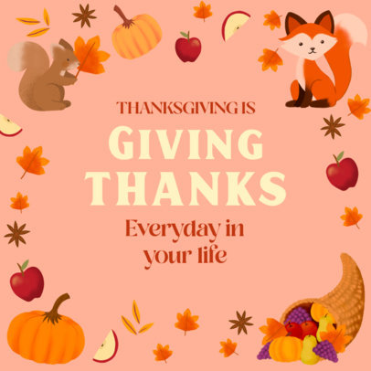 Instagram Post Design Creator With a Thanksgiving Theme