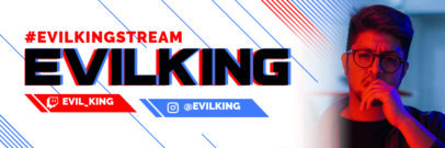 Twitter Header Design Template for Streamers 