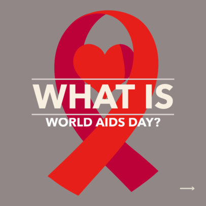 AIDS Awareness-Themed Instagram Post Design Template With a Carousel Layout