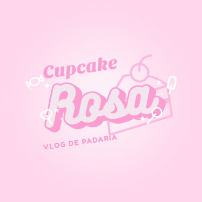 Bakery Logo Template with Typography Inspired by Barbie