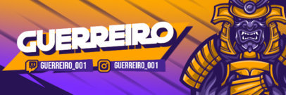Gaming-Themed Twitter Header Generator With a Warrior Clipart