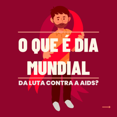 AIDS Awareness-Themed Instagram Post Design Generator Featuring a Carousel Layout