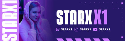 Bold Twitter Header Design Template for Gamers