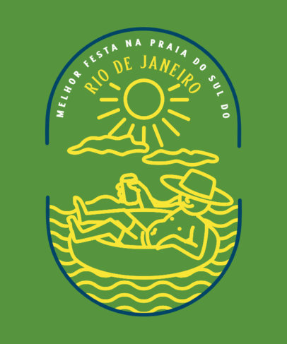 T-Shirt Design Generator for Brazilians Featuring a Summer Quote 