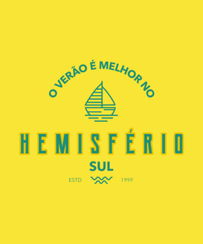 T-Shirt Design Maker With a Southern Hemisphere Summer Quote