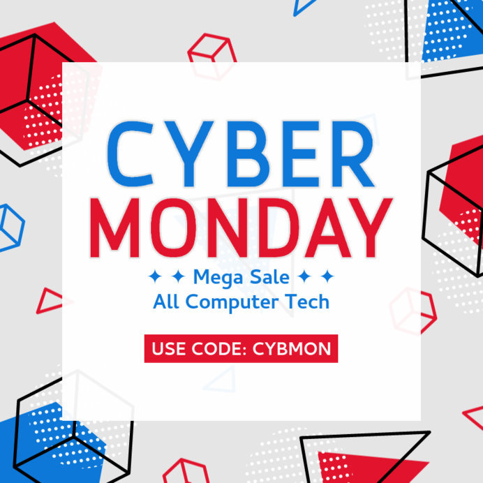 Sales-Themed Instagram Post Maker for a Technology Sale During Cyber Monday