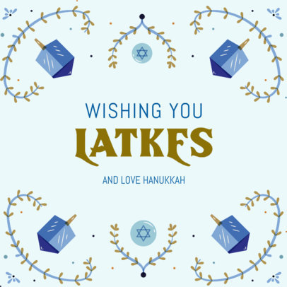 Hanukkah-Themed Instagram Post Generator Featuring Illustrated Frames 4032a
