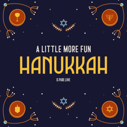 Instagram Post Maker Featuring a Hanukkah Theme and Quotes 4032f
