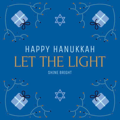 Illustrated Instagram Post Creator With a Happy Hanukkah Message 4032g