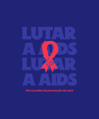 T-Shirt Design Maker for World AIDS Day Featuring a Red Ribbon Graphic