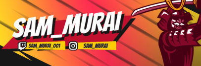 Twitter Header Design Maker Featuring a Samurai Graphic
