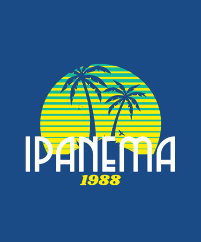 Retro T-Shirt Design Maker to Enjoy Summer in Ipanema 3042j-4154