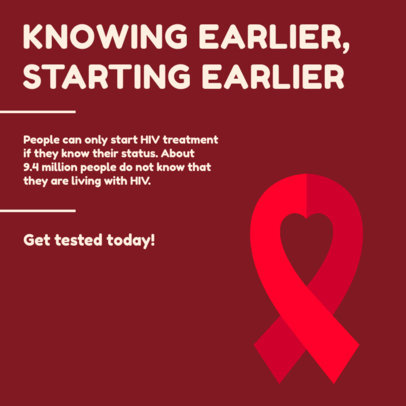 Instagram Post Design Maker to Share a Carousel With Information About World AIDS Day