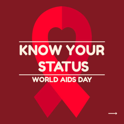 Instagram Post Design Maker to Share Information About AIDS on a Carousel