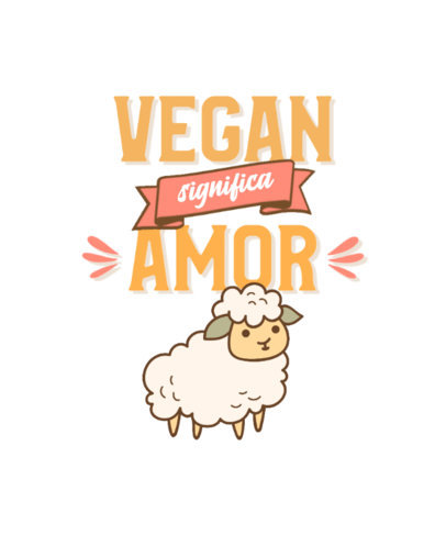 Vegan T-Shirt Design Maker with a Quote About Love