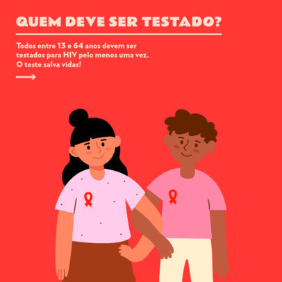 Instagram Post Design Generator With Information About AIDS