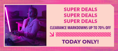 Facebook Cover Design Template for a Cyber Monday Super Sale 