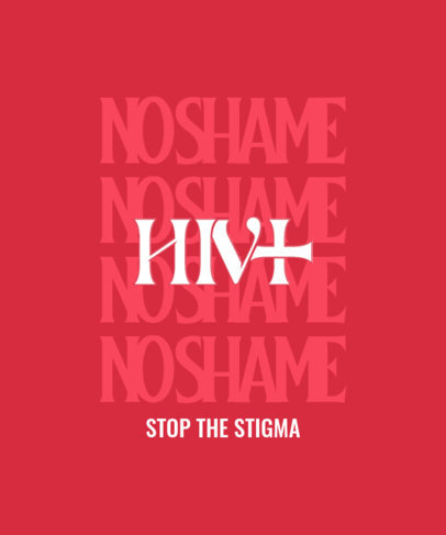 T-Shirt Design Creator with an Awareness AIDS Day Quote