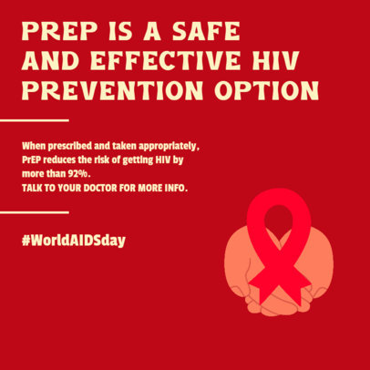Instagram Post Design Maker Featuring a Carousel Layout and Information About AIDS