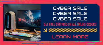 Facebook Cover Template to Announce a Cyber Monday Special Promo
