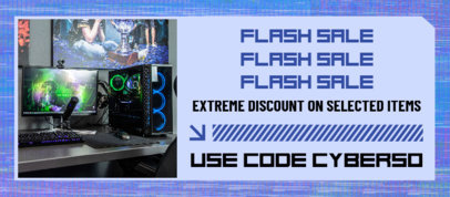 Cyber Monday-Themed Facebook Cover Design Generator for a Flash Sale 