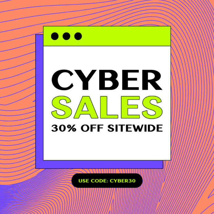 Placeit - Instagram Post Template Featuring a Cyber Monday Promo Code