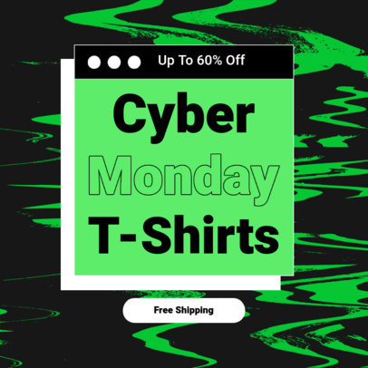Cyber Monday-Themed Instagram Post Template for a POD Business
