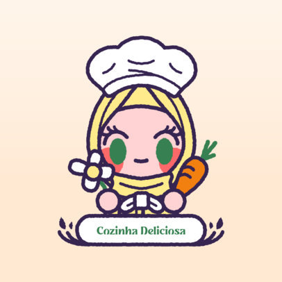 Avatar Logo Generator for a Muslim Restaurant Featuring a Female Chef with a Hijab