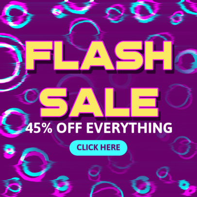 Ad Banner Design Template for a Cyber Monday Flash Sale