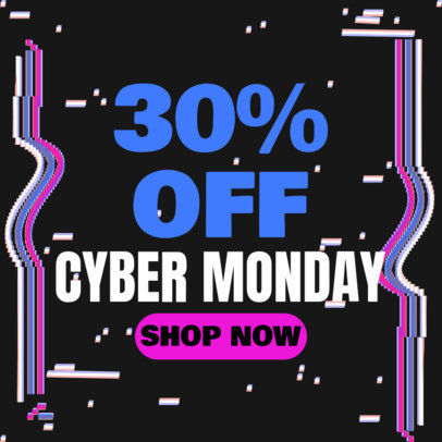 Ad Banner Template for a Cyber Monday Special Discount
