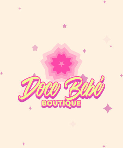 Girly T-Shirt Design Generator Featuring a Flower Graphic