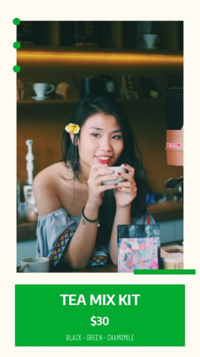 Instagram Story Video Maker for a Tea Store with Animated Text
