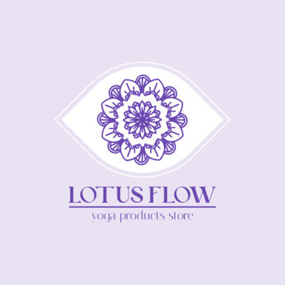Mandala-Themed Logo Template for a Yoga-Related Store