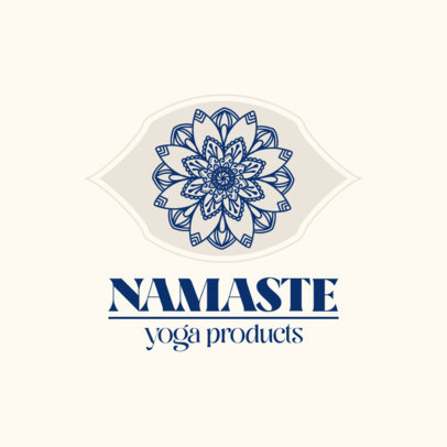Yoga Products Logo Generator with a Mandala Eye Graphic