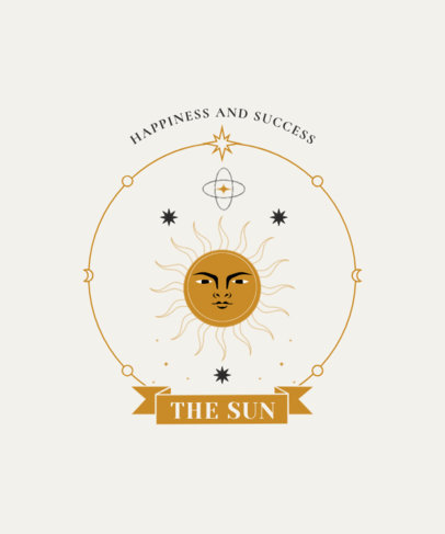 Tarot-Themed T-Shirt Design Creator with a Graphic of the Sun