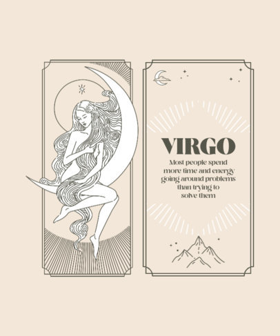T-Shirt Design Maker Featuring Astrology Sign Illustrations