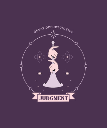 Occultism-Themed T-Shirt Design Generator with a Tarot Card Graphic