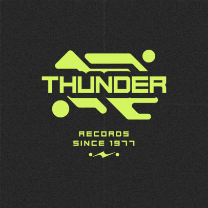 Music Label Logo Creator with a Retro Technology Theme