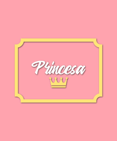T-Shirt Design Creator Featuring a Barbie-Inspired Aesthetic and a Crown Icon
