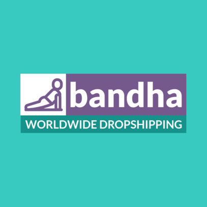 Dropshipping Company Logo Maker with a Graphic of a Person Doing Yoga