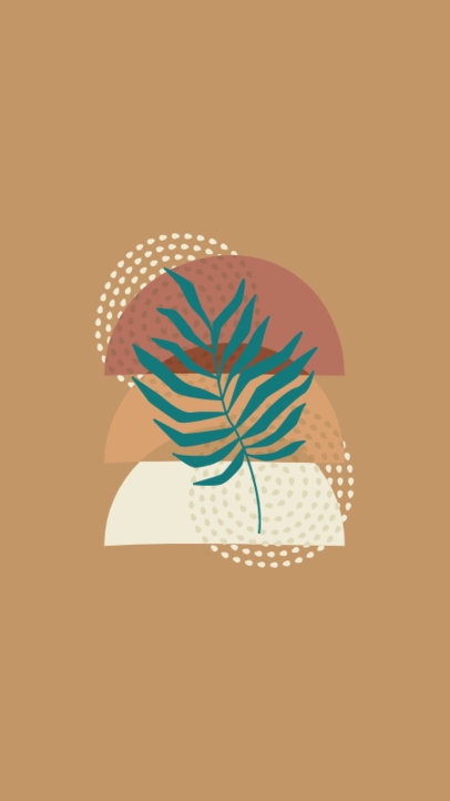 Instagram Story Highlight Cover Template with a Boho-Style Plant Graphic