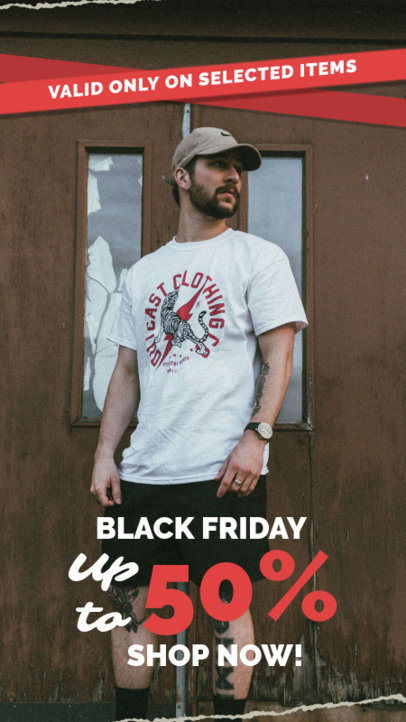 Facebook Story Maker for Black Friday Clothing Deals