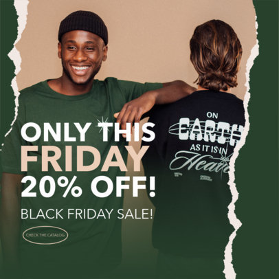 Instagram Post Creator for an Online Black Friday Discount